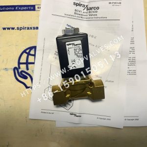 斯派莎克 Spirax Sarco BCV1 1/2"BSP 230V 排污电磁阀 正面及铭牌